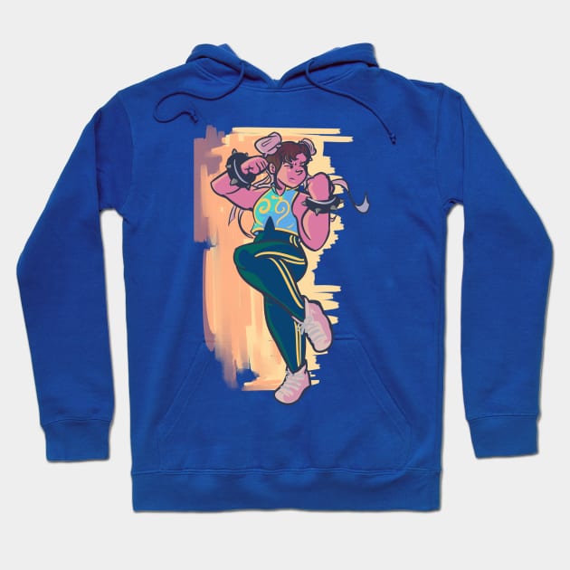 chun li Hoodie by inkpocket